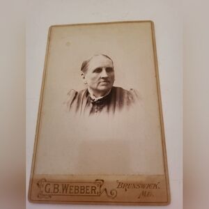 G. B. Webber Brunswick, ME Cabinet Card 1890's Antique